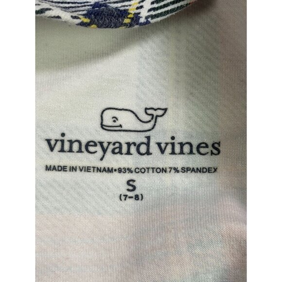 Vineyard Vines Girls Ruffle Sleeve Tartan Plaid Dress S (7–8) Marshmallow - Picture 3 of 13